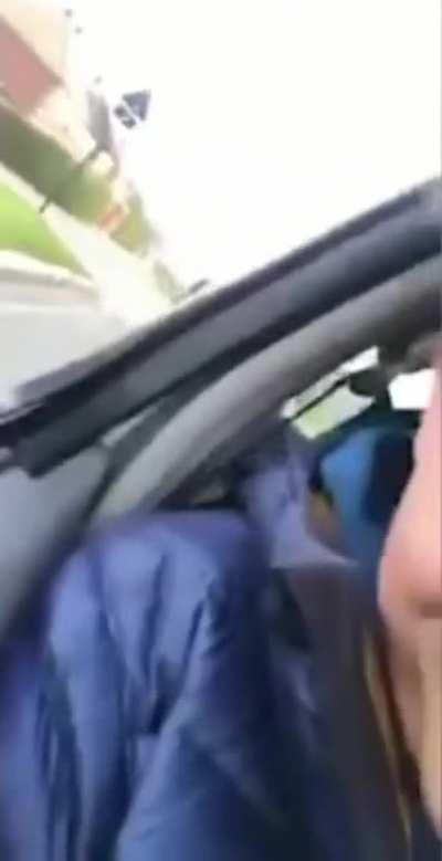 Brake-checking a cyclist.