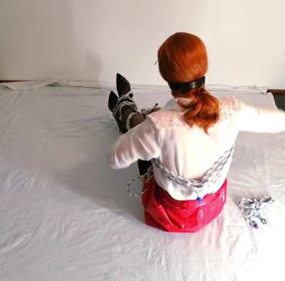 Got myself all tied up again 😅❤️ (selfbondage)