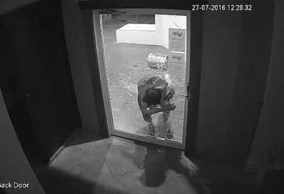 How to get through a glass door