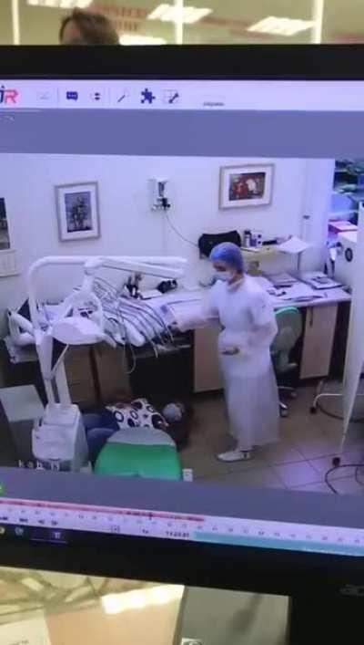 To sit on the dentist chair