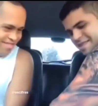 nice brother checking his brother's new tattoo 🥰