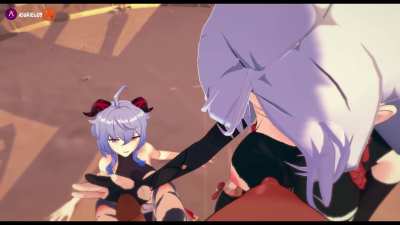 Ganyu and Shenhe threesome 