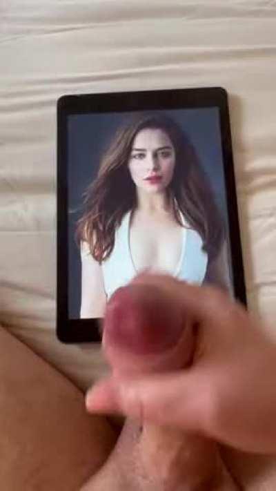 Jerking the hubby to Emilia Clarke, He splashed a big load for her as well, Join our Onlyfans to see the end result and get your customs done!!