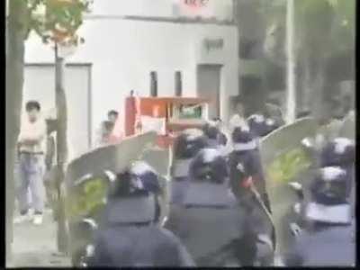 Japanese Riot Police Kick the Shit out of People