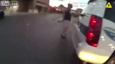 Phoenix Police Officer Shoots a Man Charging With a Knife in a Parking Lot