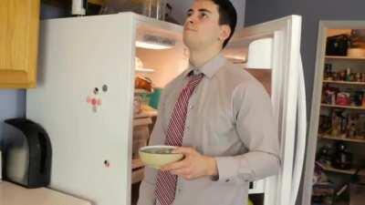 No more milk? John will find a way