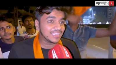 BJP supporter in Gujarat explaining who is responsible for the lack of new colleges.