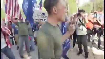 MAGA crowd cheers for a guy giving a literal Hitler speech