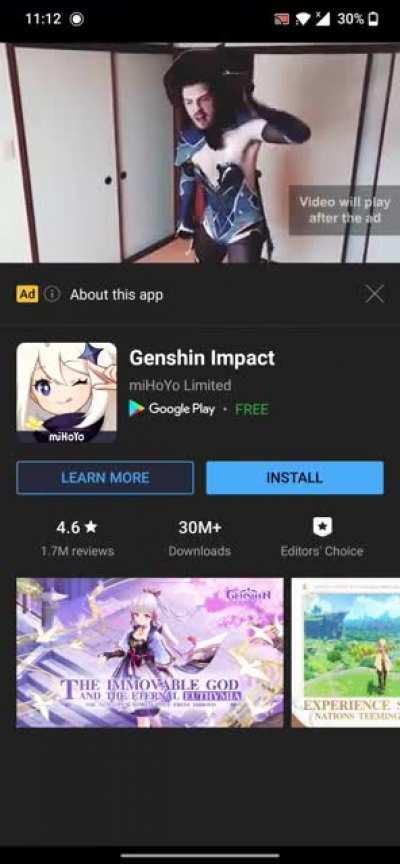 Okay these YouTube Genshin ads are getting out of hand.