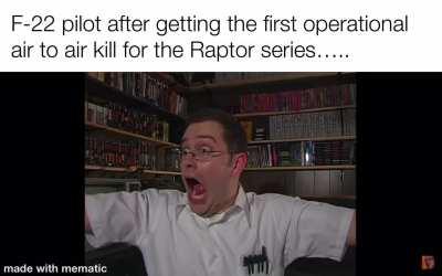 My reaction to a balloon being the first operational target brought down by a Raptor.