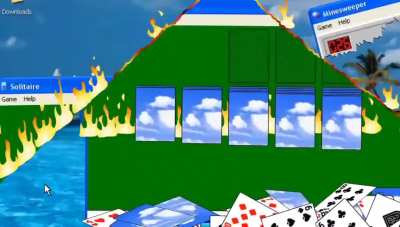 How is it that The Chosen One's laser eyes couldn't destroy the cursor, but a random laser pistol could?