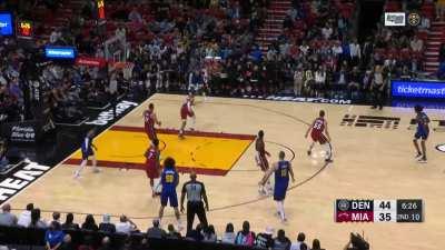 [Highlight] Jokic casually slings the ball to Jeff Green for the corner three