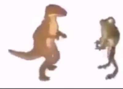 My frog has a rex frind