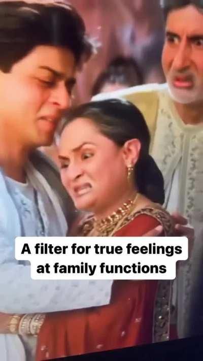 A filter for true feelings at family functions