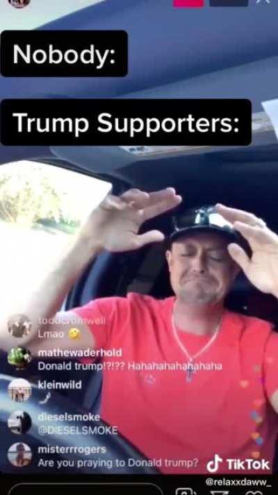 Guy prays to Trump after getting pulled over