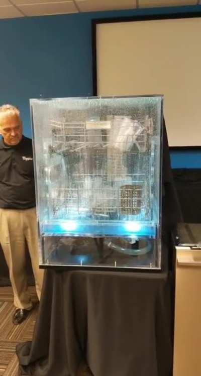 Внутри посудомоечной машины