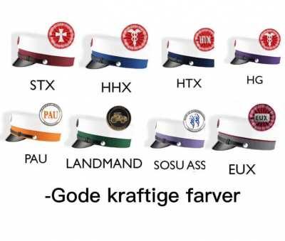 Alle studenterhuer (er selv stx'er)