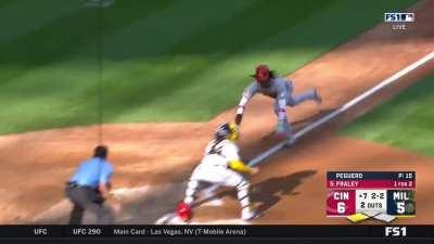 Elly De La Cruz steals 3rd base and home!