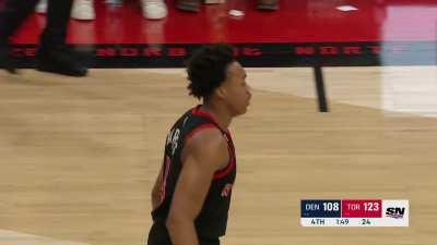 [Highlight] FVV finds Barnes for the easy slam to put the Raptors up 15 with 2 min left in the game!