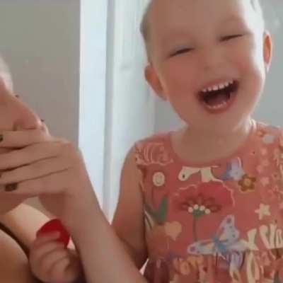 Toddler force feeding mom