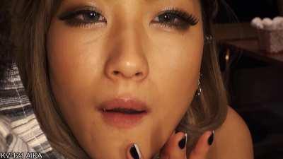 AIKA let's an old man cum in her mouth, which she then swallows