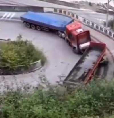 Professional drivers on a winding mountain road