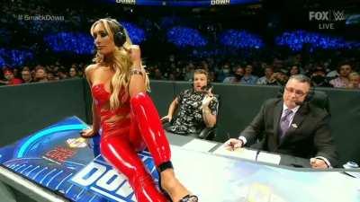 Tonight on SmackDown, Part 2: 2 jobbers, 1 ring. Liv Morgan vs Zelina Vega with Carmella on commentary!