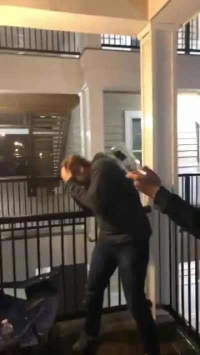 Smash a beer bottle using your friend's head.