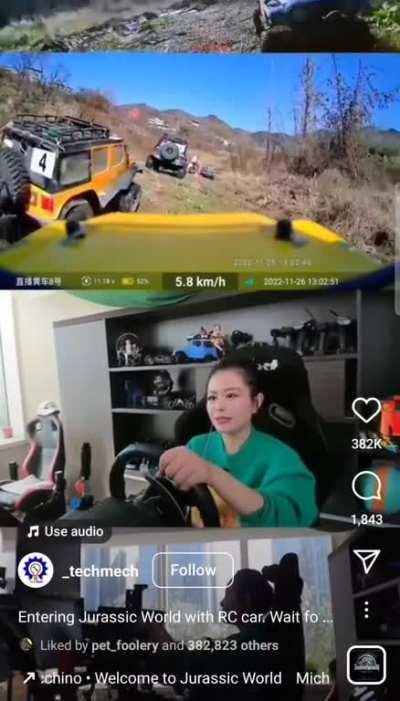 Driving a real RC car from a haptic simulator