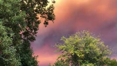 A wildfire sparked off near my home about 12 hours ago. The wind was pushing East until about an hour ago.