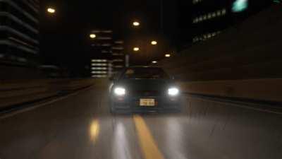 Rainy night at the expressway