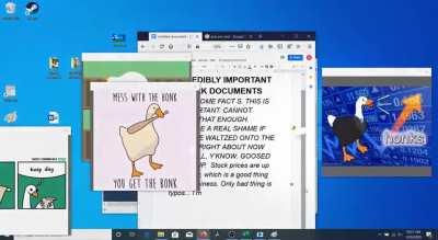Someone made a goose that you download and it messes with your computer. (Credit - SamNChiet)