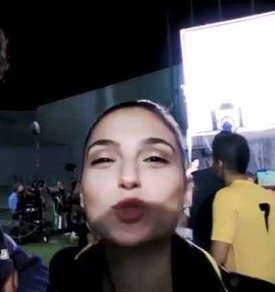 Oh Gal Gadot can do some damage with that tongue