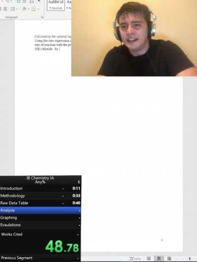 IB Chemistry IA SPEEDRUN any%