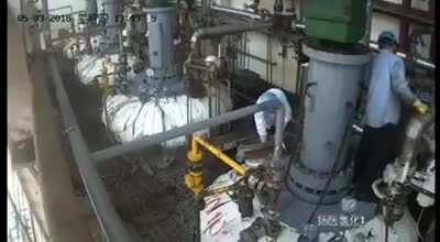 Using a lighter to look into a high pressure oxygen rich container