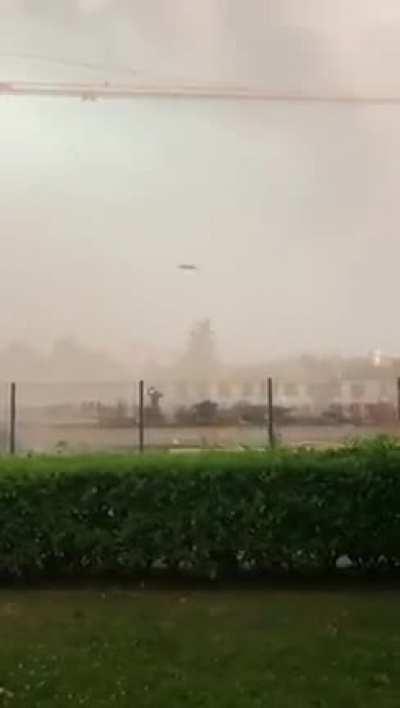 19.7.2023. - extreme winds bring down a construction crane (Zagreb, Croatia)