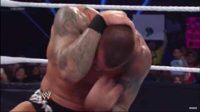 In Honor of Rob Van Dam getting inducted into the WWE Hall of Fame class of 2021, here’s Randy Orton countering his Rolling Thunder into a Powerslam that still amazes me almost 8 years later.