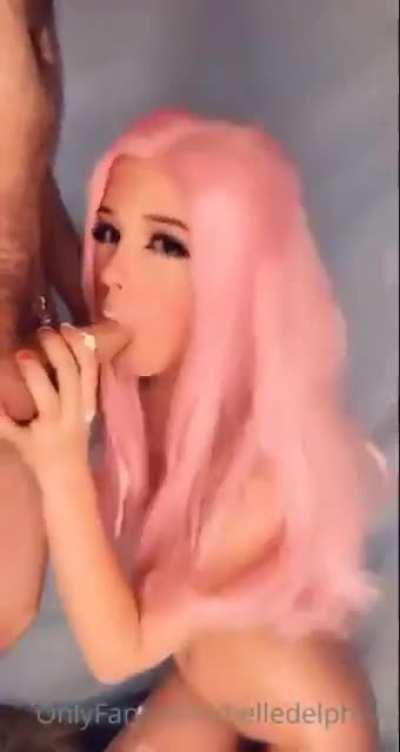 Belle delphine sucking for fun.....