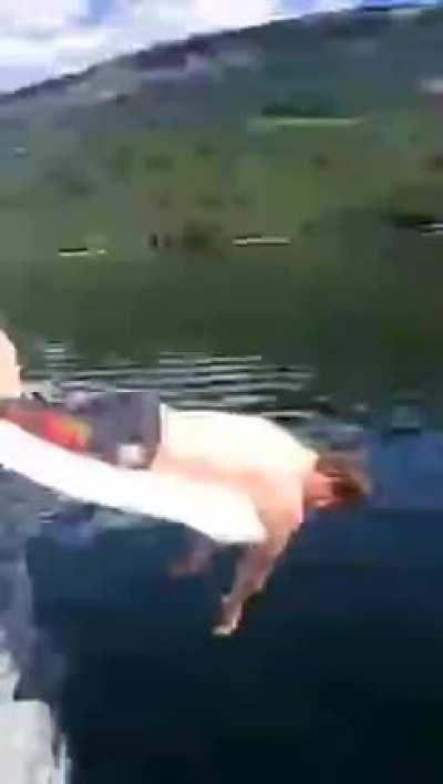 Rip this guys stomach