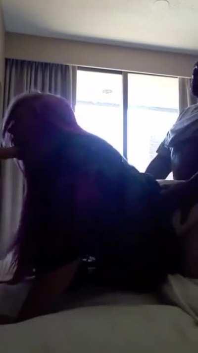 Black guy keeps his white girlfriend properly trained