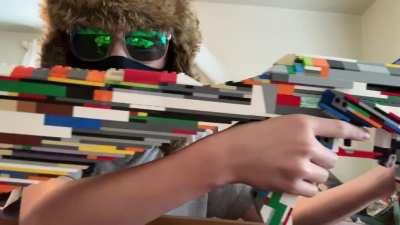 So I made the ak47 out of LEGO’s, excuse my horrible reload. Credit to Jims Lego Guns on YouTube