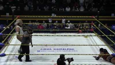 Lucha Wrestling ringpost drag