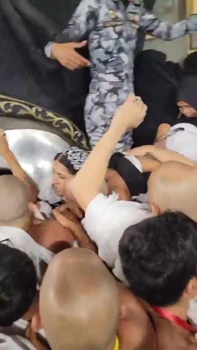 Scene from the black stone corner of the Kaaba, Mecca, Saudi Arabia.
