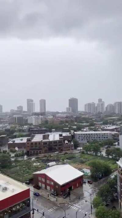 tornado sirens from the 18th floor of xavier apartments