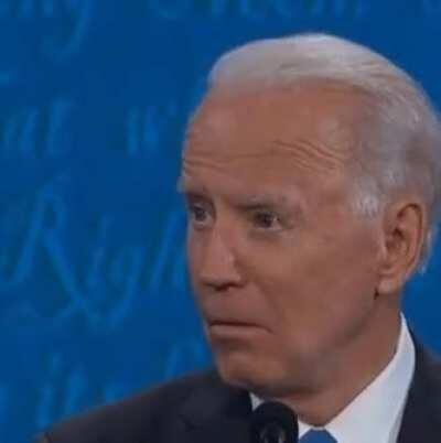 Biden's reaction to Trump taking 