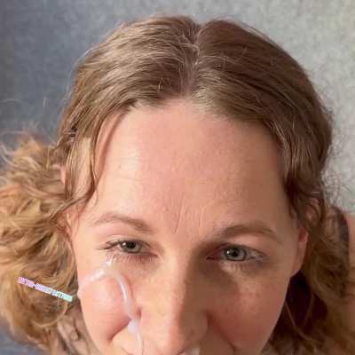 When his cum nearly takes your eye out.