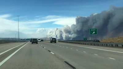 Driving back home to Boulder to this scary sight