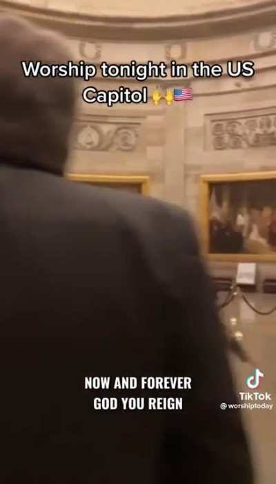 Maga Pastor Sean Feucht worships in US Capitol with Lauren Boebert.