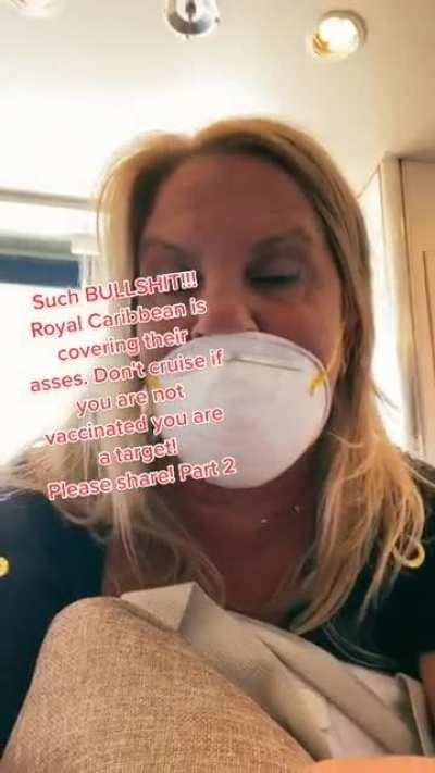 Antivax Karen throws a temper tantrum after a cruise ship kicks her off because she tested positive for Covid