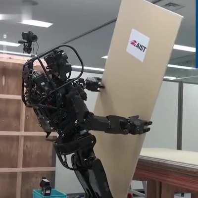 This humanoid robot prototype from AIST is capable of assembling large structures on its own!